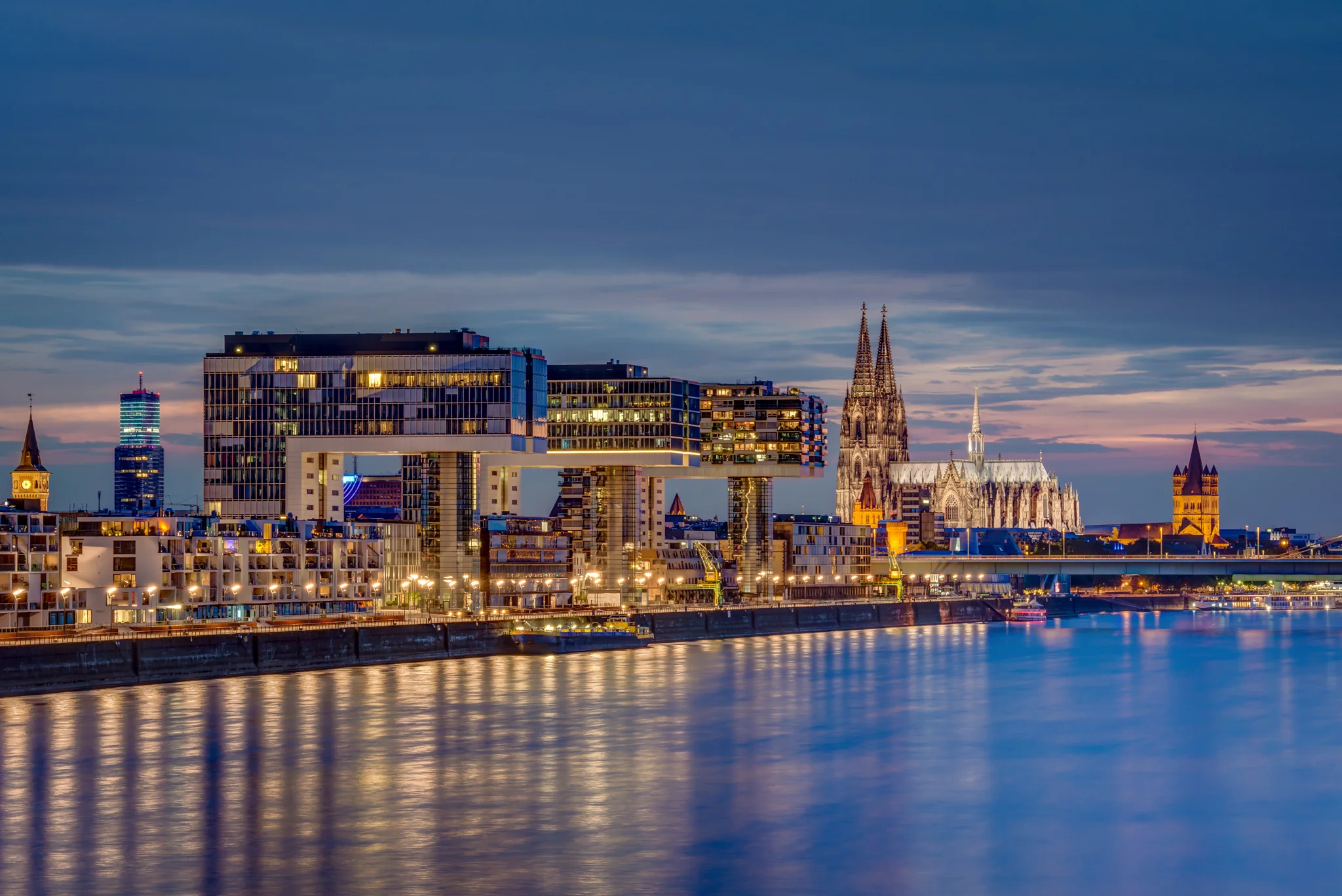 Kölner Panorama von der Südbrücke